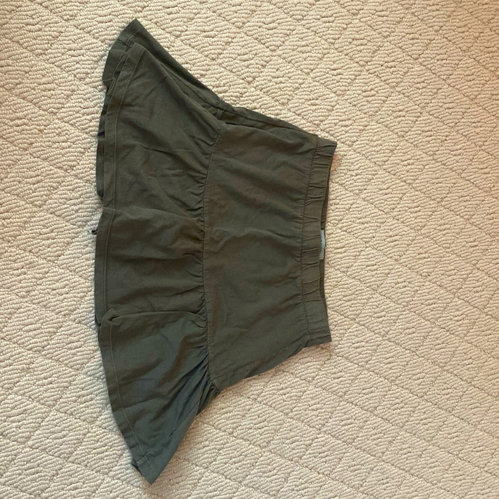 Army Green mini skirt